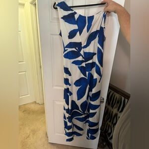 One shoulder maxi dress floral print